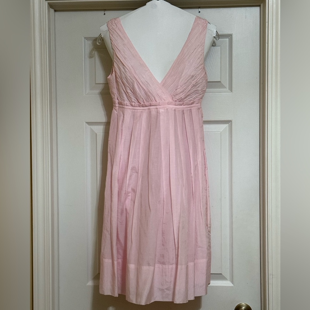 GAP Empire Waist Light Cotton Candy Pink Sleeveless V-Neck Dress